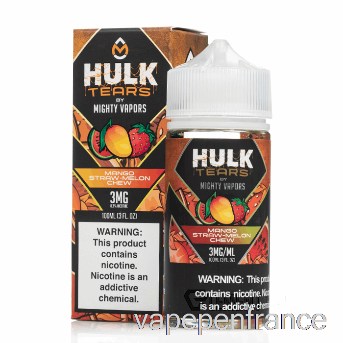 Mangue Paille Melon à Mâcher - Larmes De Hulk - 100 Ml 0 Mg Stylo Vape